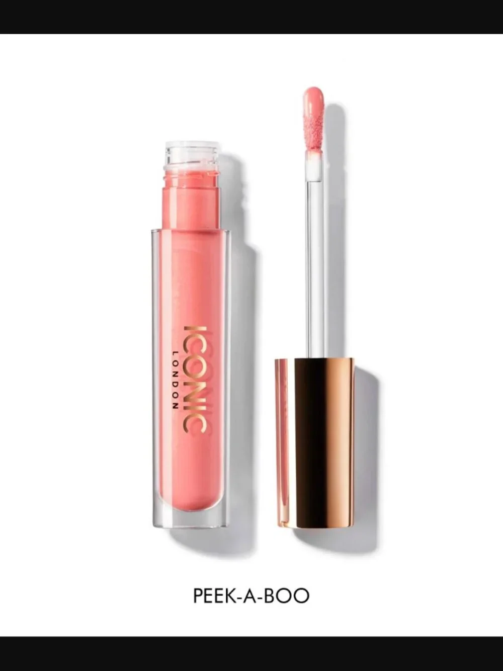 🔥3/$30 NIB Iconic London Lip Plumping Gloss Peek-A-Boo (bright pink) $26.00